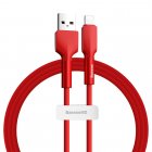 Lightning кабель Baseus Silica Gel cable USB For iPhone 1m красный