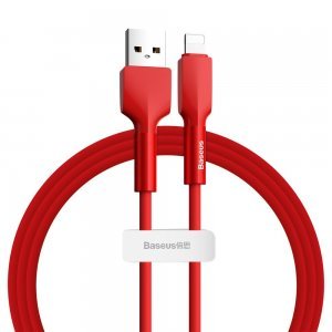 Lightning кабель Baseus Silica Gel cable USB For iPhone 1m красный