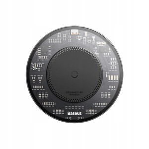 Бездротовий зарядний пристрій Baseus Simple 2 Wireless Charger 15W Cluster Black（Include: Cable Type-C To Type-C 24W 12V/2A 1m Cluster Black)