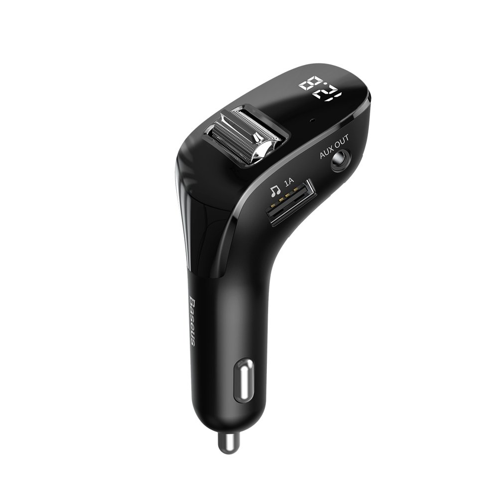 АЗП з FM-модулятор Baseus Streamer F40 AUX wireless MP3 car charger Black