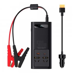 Автомобільний інвертор Baseus Super Si Power Inverter 500W (220V CN/EU ) Black