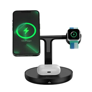 Бездротовий зарядний пристрій Baseus Swan 3-in-1 Wireless Magnetic Charging Bracket 20W Black Universal version