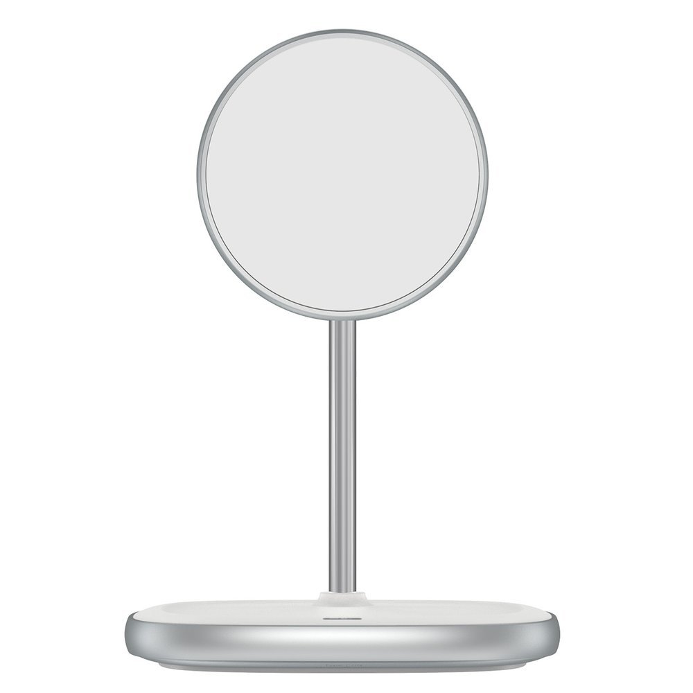 Беспроводное зарядное устройство Baseus Swan Magnetic Desktop Bracket Wireless Charger Suit для iPhone 12 (WXSW-02) белое
