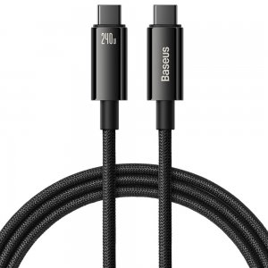 Кабель Baseus Tungsten Gold Fast Charging Data Cable Type-C to Type-C 240W 1m Black