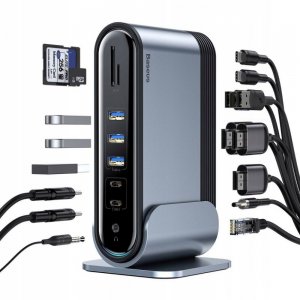 USB-хаб Baseus UnionJoy 17-Port Triple-Display Docking Station Space Grey