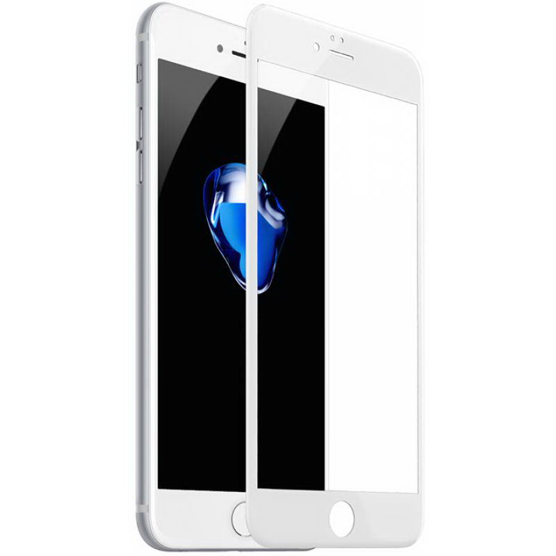 Защитное стекло Baseus Silk printing 3D Anti Soft белое для iPhone6 Plus/6S Plus
