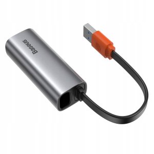 USB-Hub Baseus Steel Cannon Series USB A Gigabit LAN Adapter Dark grey