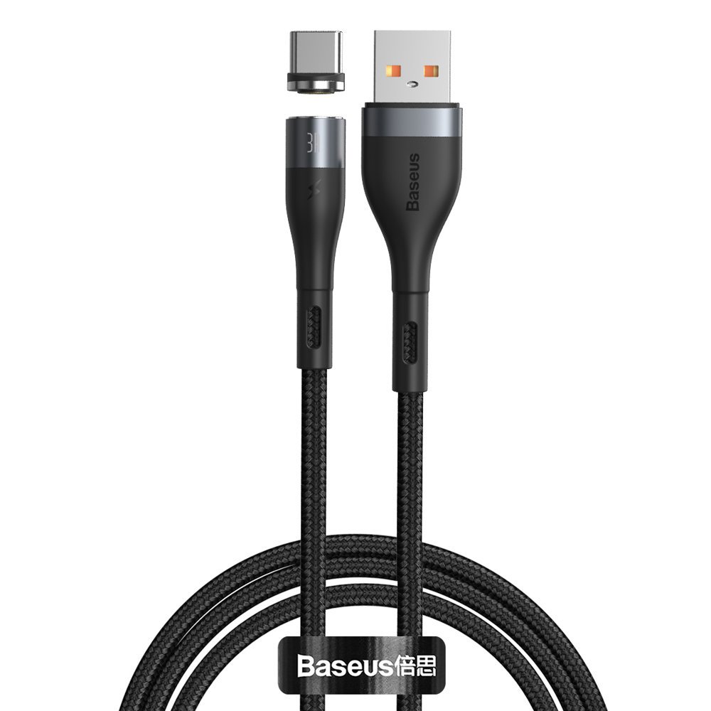 Кабель Baseus Zinc Magnetic Safe Fast Charging Data Cable USB to Type-C 3A 1m (CATXC-MG1)