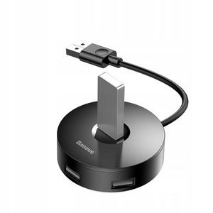 USB-Hub Baseus round box HUB adapter （USB3.0 to USB3.0*1+USB2.0*3）Black