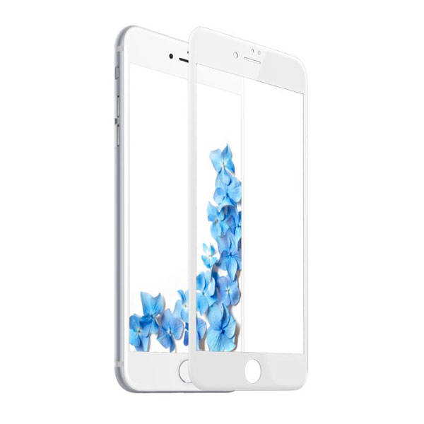 Защитное стекло Baseus silk screen printed full-screen, 0.2мм, глянцевое, белое для iPhone 7 Plus
